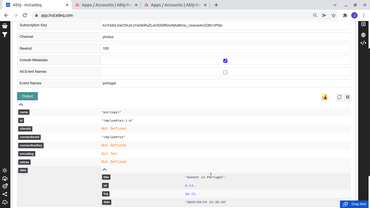 Check data on instadeq