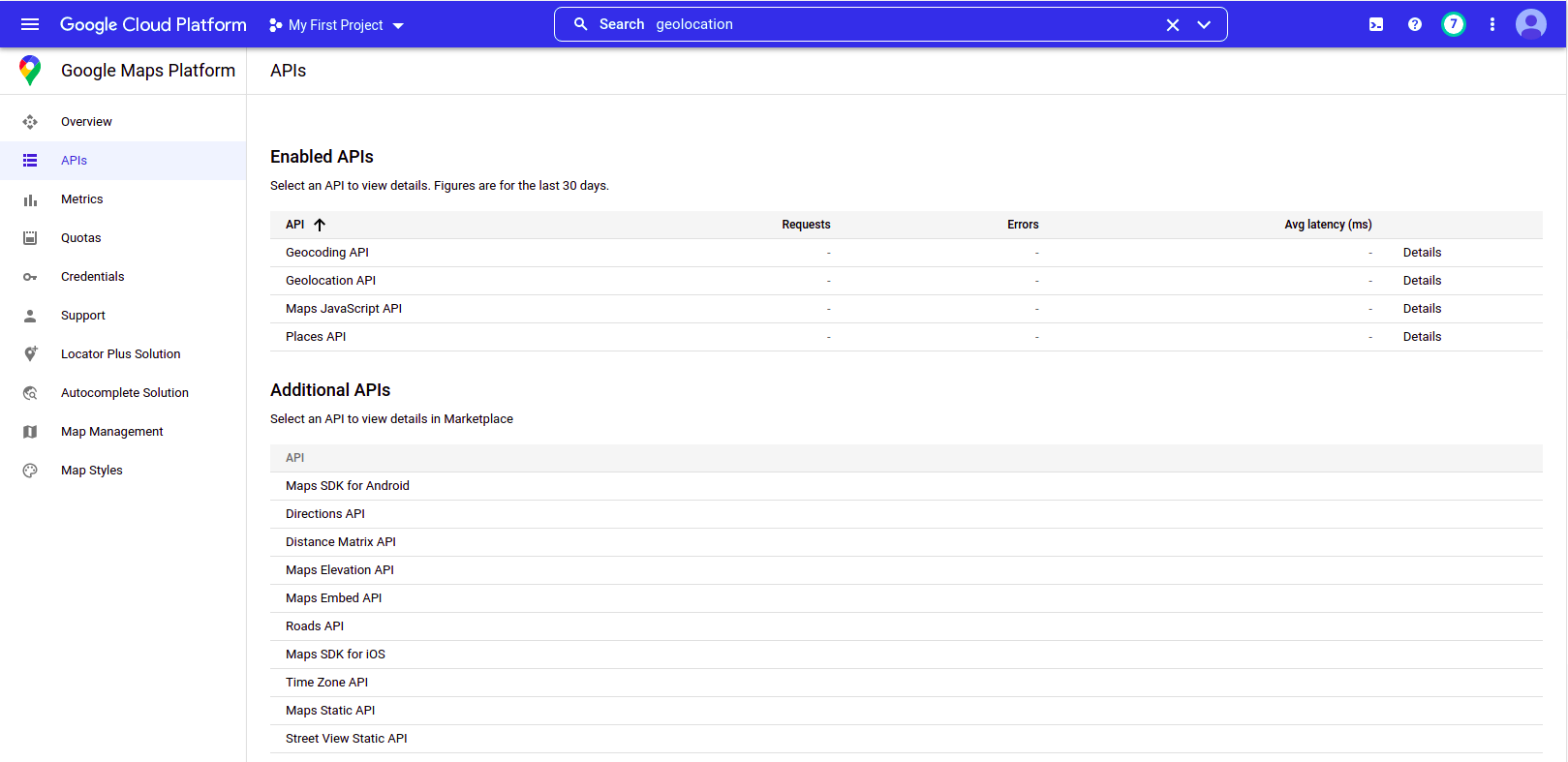 Library enabled apis