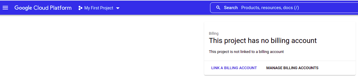 Link existing billing account