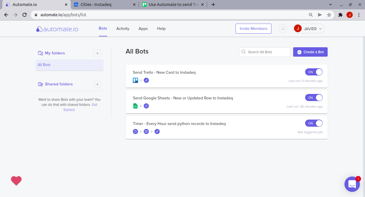 List of automate bots