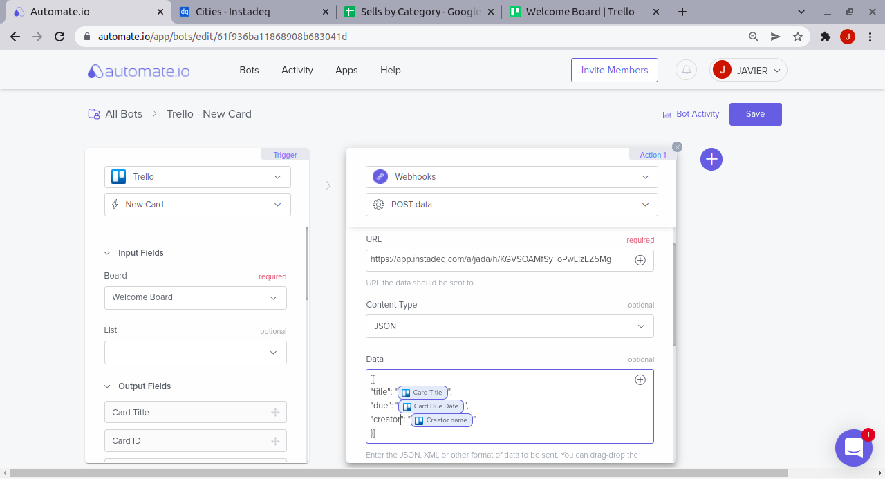 Configure trello trigger