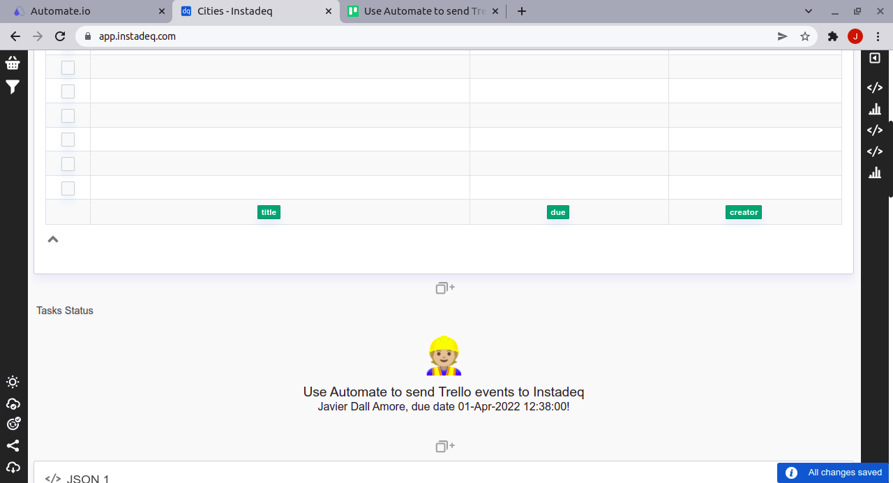 Create a chart for trello card