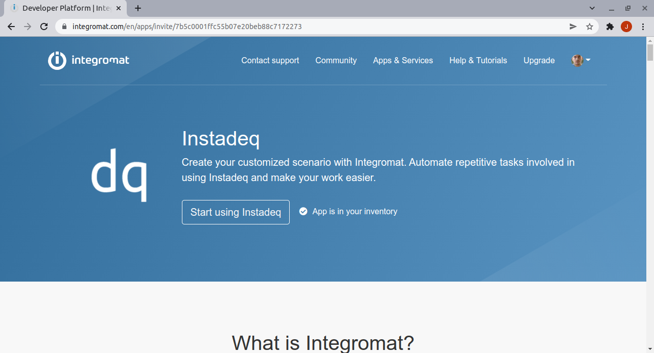 Start using instadeq