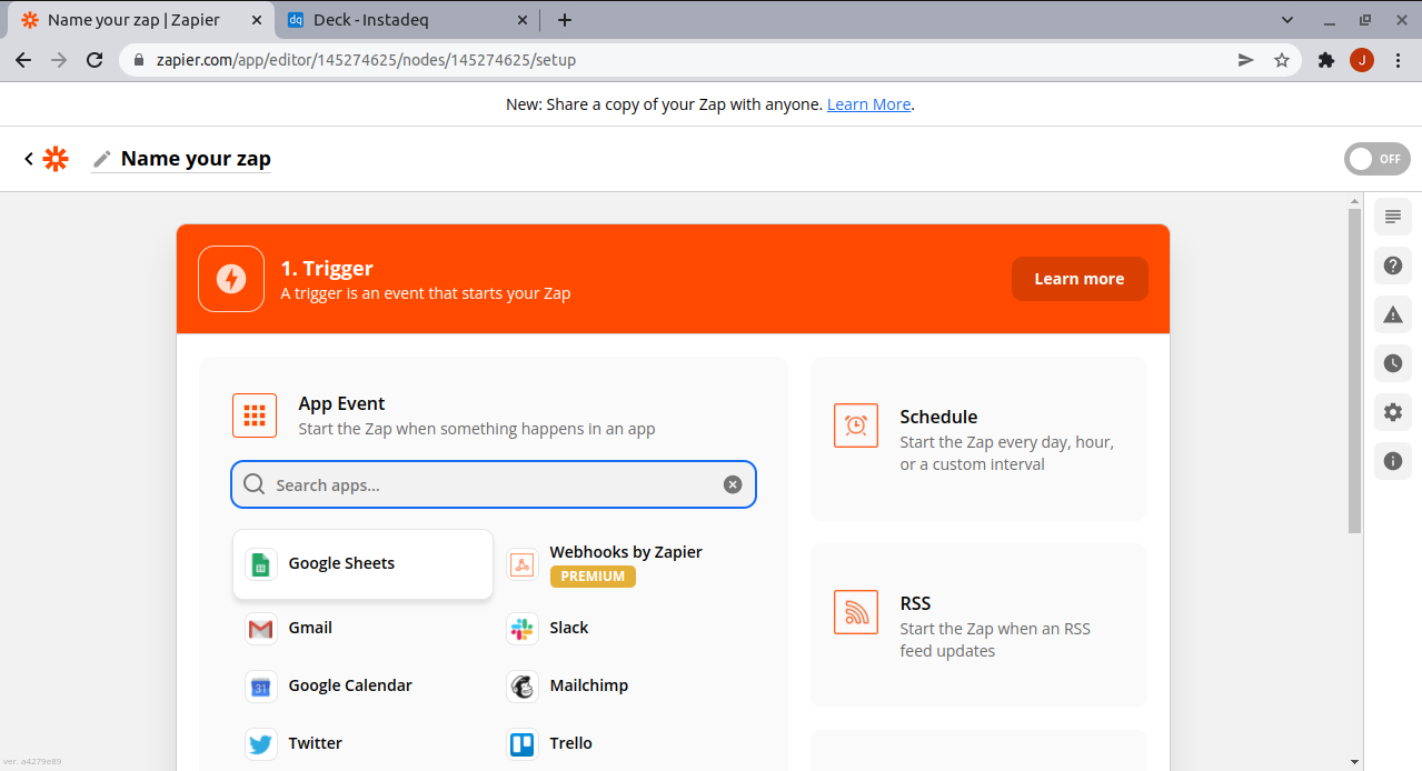 Google sheet trigger