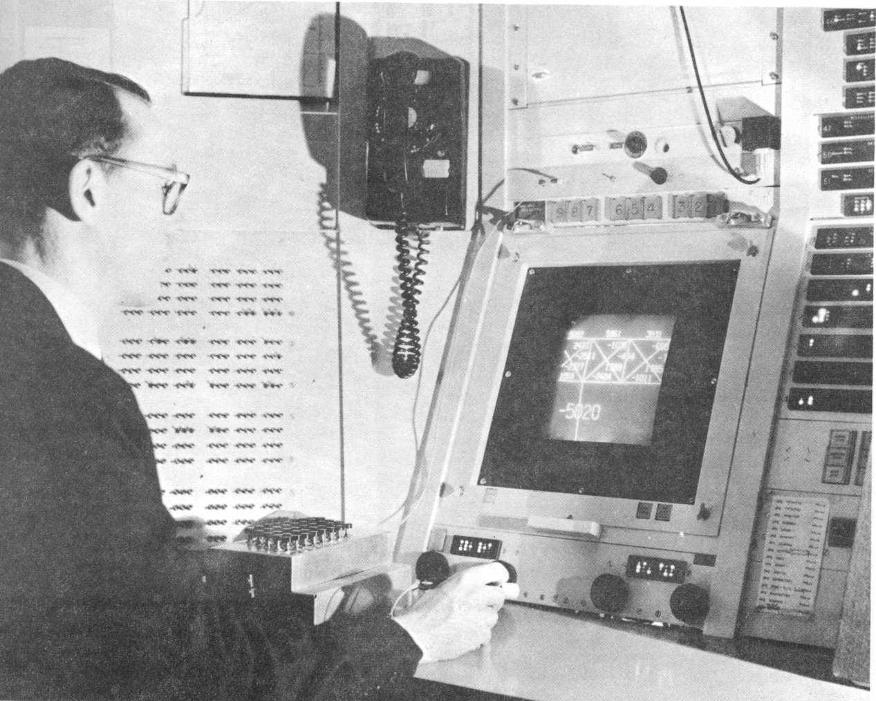 Ivan Sutherland operating Sketchpad and some of the software's